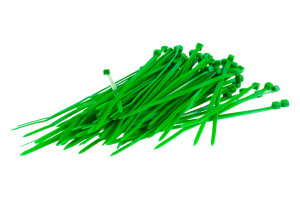 15875984 Пластиковые хомуты , 100 * 2,5 мм, зеленые, 100 шт 45510 СИБРТЕХ