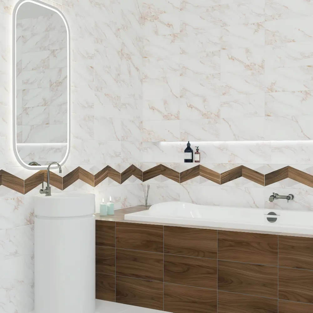 Плитка настенная KREAFORTA Mersey Wood Mix 3 20x40 см 1.2 м² матовый цвет разноцветный STLM-2104375 - Вид №4