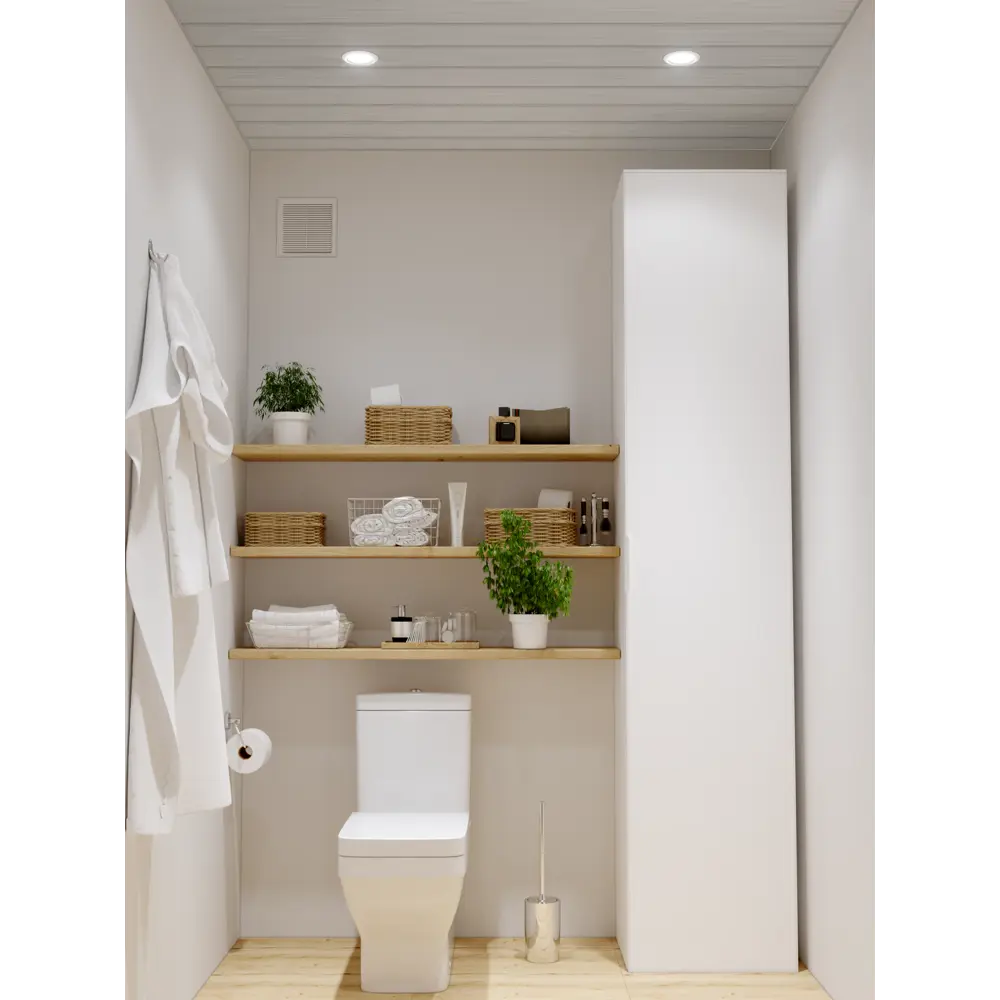 Комплект потолка для туалета 1.35x0.9 м цвет металлик/хром БАРД STLM-2205284