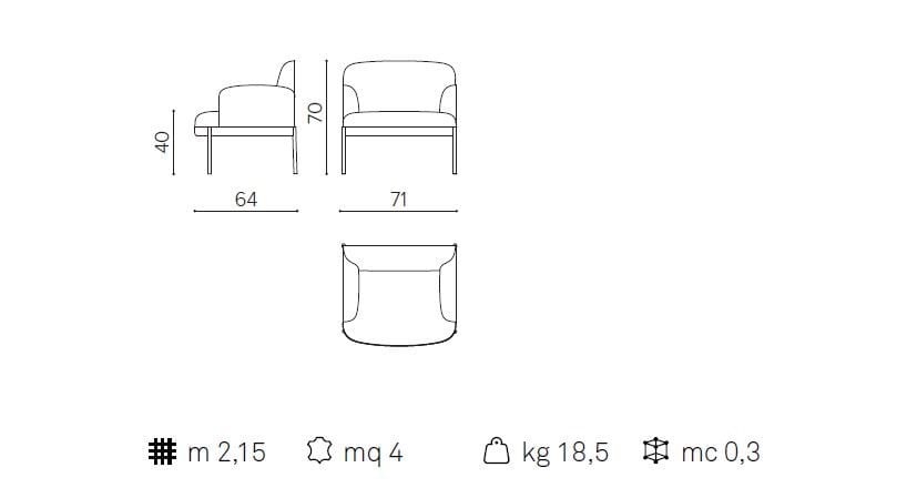 Тканевое кресло с подлокотниками True Design Abisko ARCH-00038639 - Вид №14