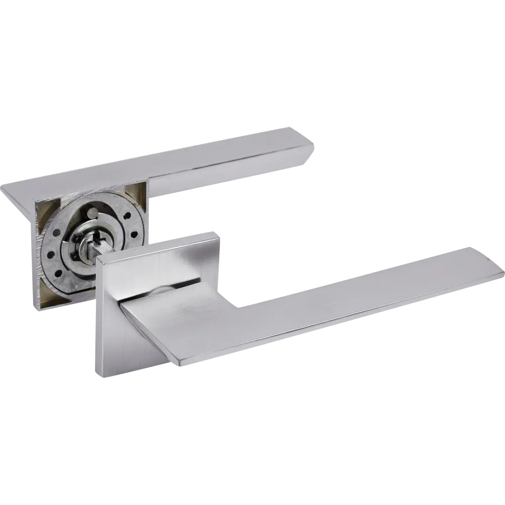 Дверные ручки PUERTO Slim Латте в матовом хроме для межкомнатных дверей 86523088 STLM-0069612