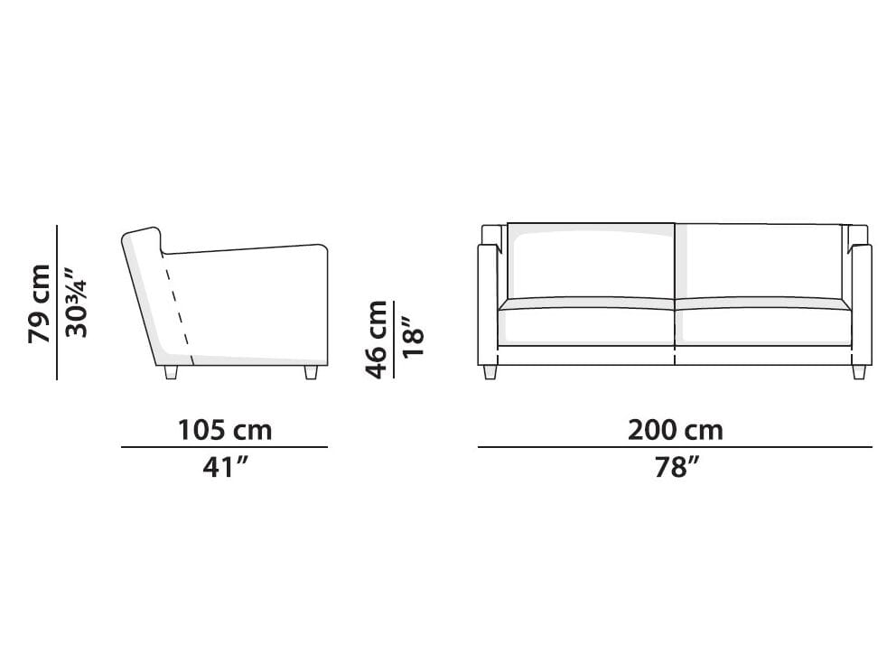 Кожаный линейный диван Baxter Bergère Longe ARCH-00066190 - Вид №5