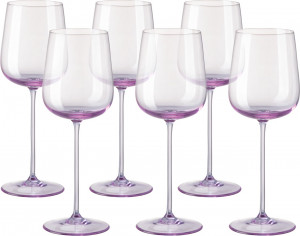 10660995 Rosenthal Набор бокалов для белого вина Rosenthal Турандот 260мл, стекло, розовый, 6шт Стекло