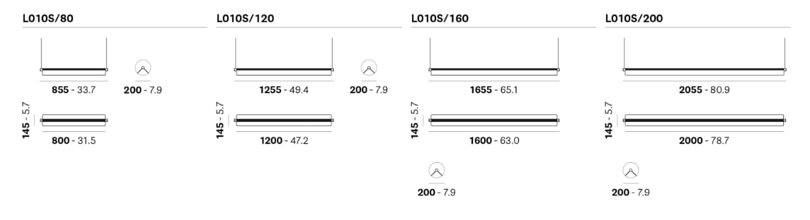 Экструдированный алюминиевый светодиодный горизонтальный подвесной светильник с диммером Pedrali Kawara ARCH-00008481 - Вид №1