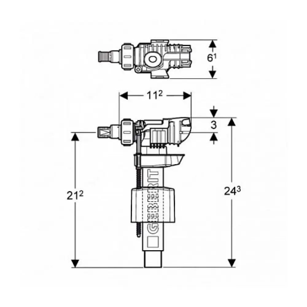 90196576 Впускной клапан Geberit 240.705.00.1 STLM-0129437