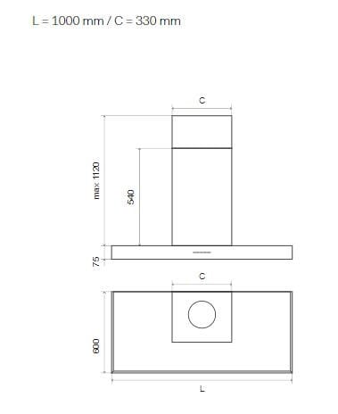 Настенный стальной вытяжной шкаф класса а Ilve Pro Line ARCH-00053058 - Вид №2