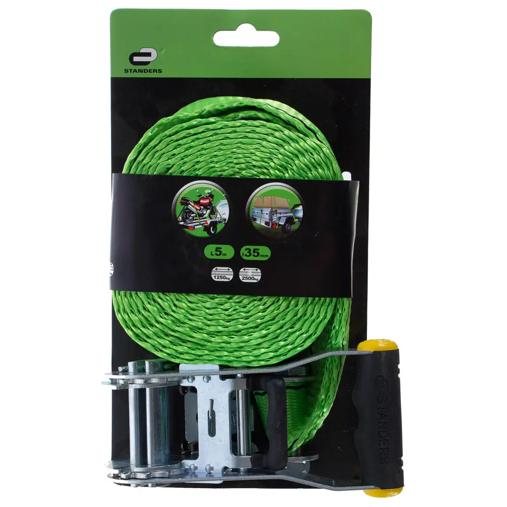 Ремень Standers 35 мм 5 м, полиэстер, цвет зелёный STLM-2064821 - Вид №2