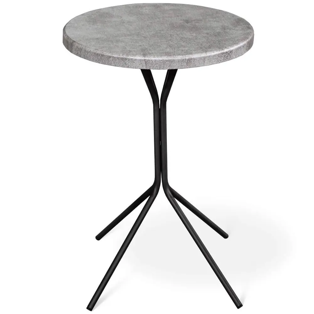 Журнальный столик круглый 35x35 см серебристый Sheffilton STLM-2187754