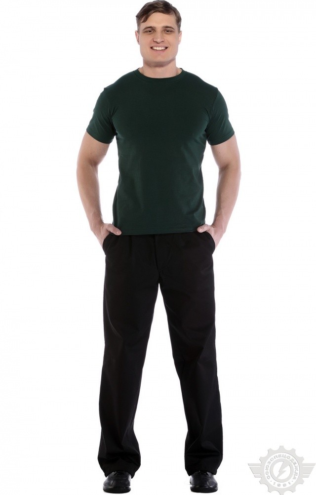 4958304 Футболка темно-зеленая  Одежда для официантов  размер 2XL (52-54) Спецодежда  - Вид №8