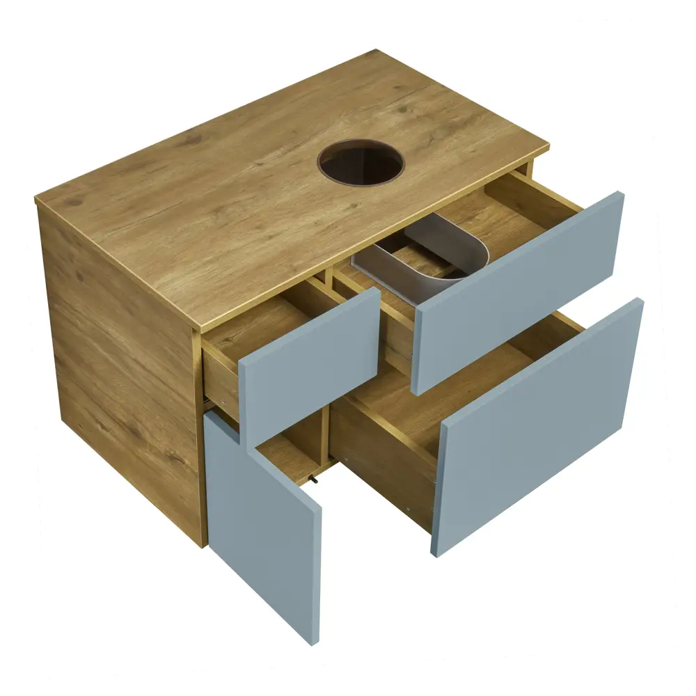 Тумба под раковину Aquaton Мишель 80 см, цвет дуб руст/фьорд STLM-2165215 - Вид №4