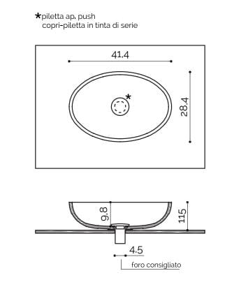 Овальная столешница из Corian® Acquapazza Corian ® elements ARCH-00124600 - Вид №3