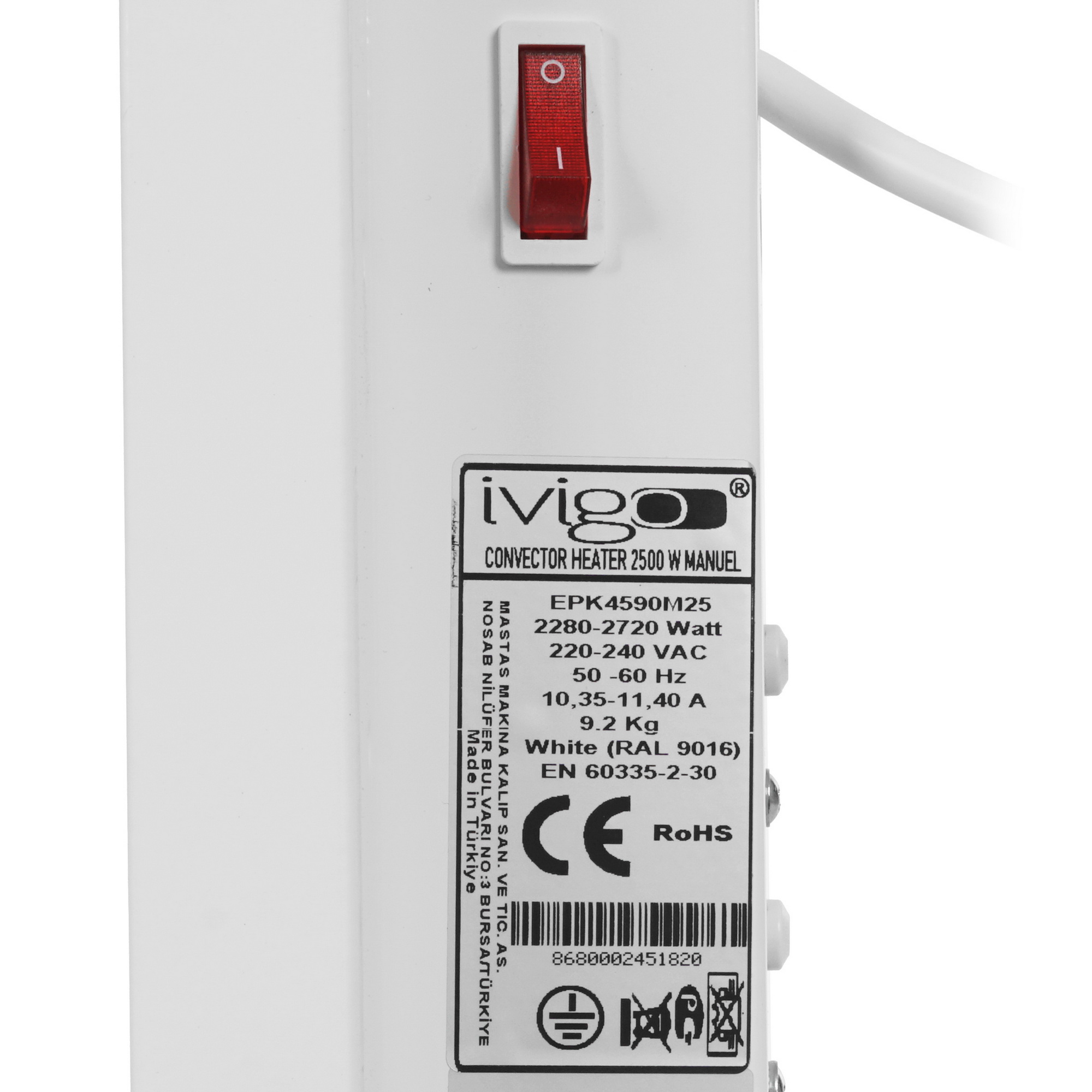 9935447 Конвектор iVigo EPK4590M25 STDN-0133202 - Вид №3