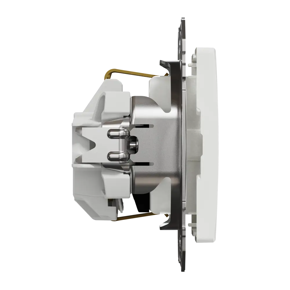 Розетка встраиваемая Systeme Electric Sedna Design с заземлением со шторками цвет белый STLM-2023921 - Вид №3