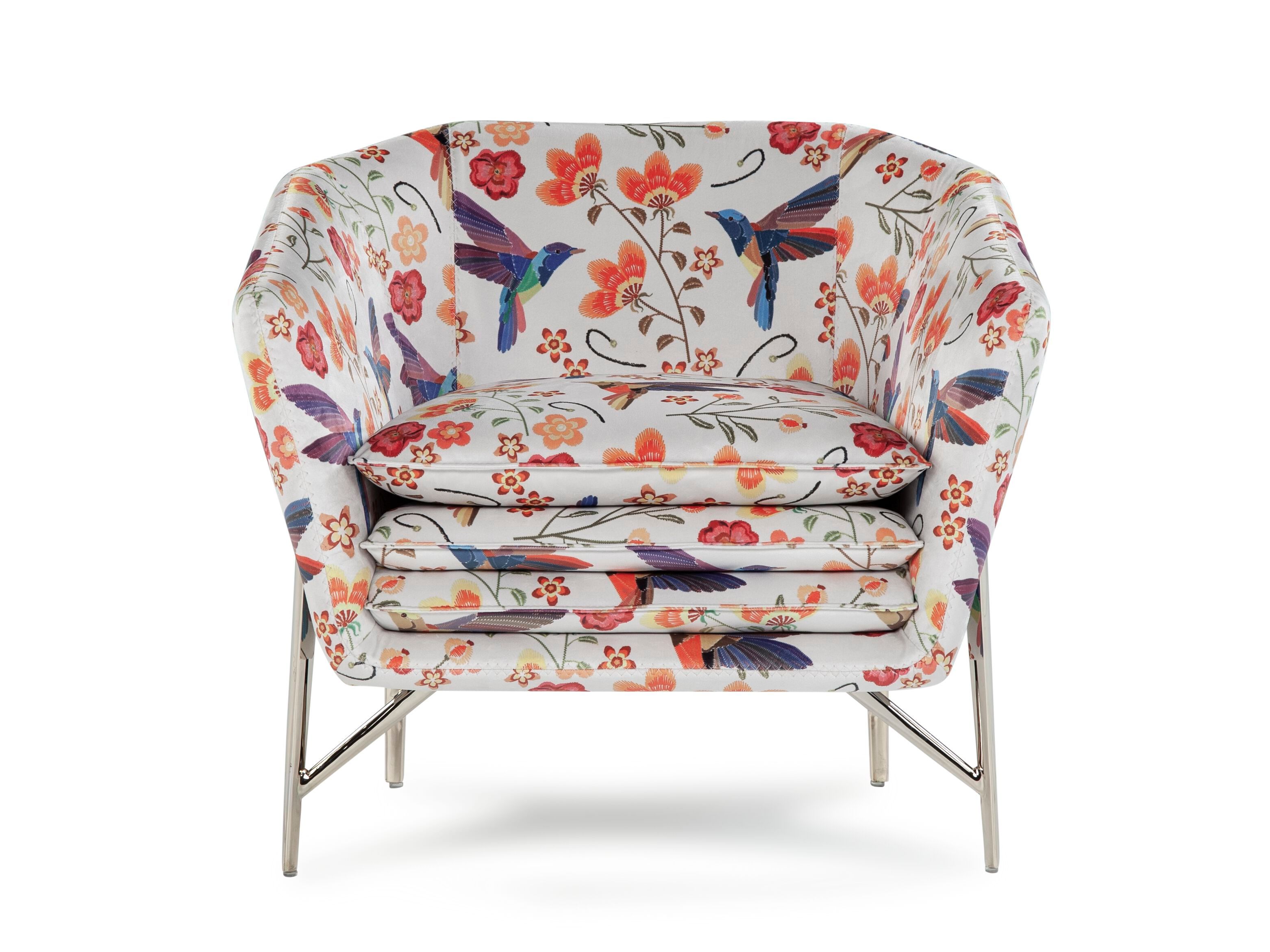 Тканевое кресло с подлокотниками Calia Italia Superior ARCH-00003579