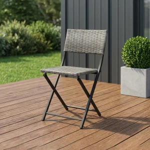 Стул складной Zena 46x102 см пластик серый