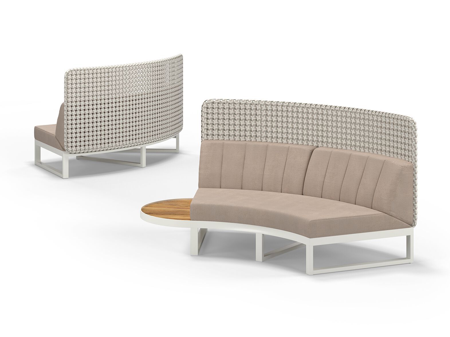 Модульный изогнутый садовый диван с высокой спинкой MAMAGREEN Munia ARCH-00078079