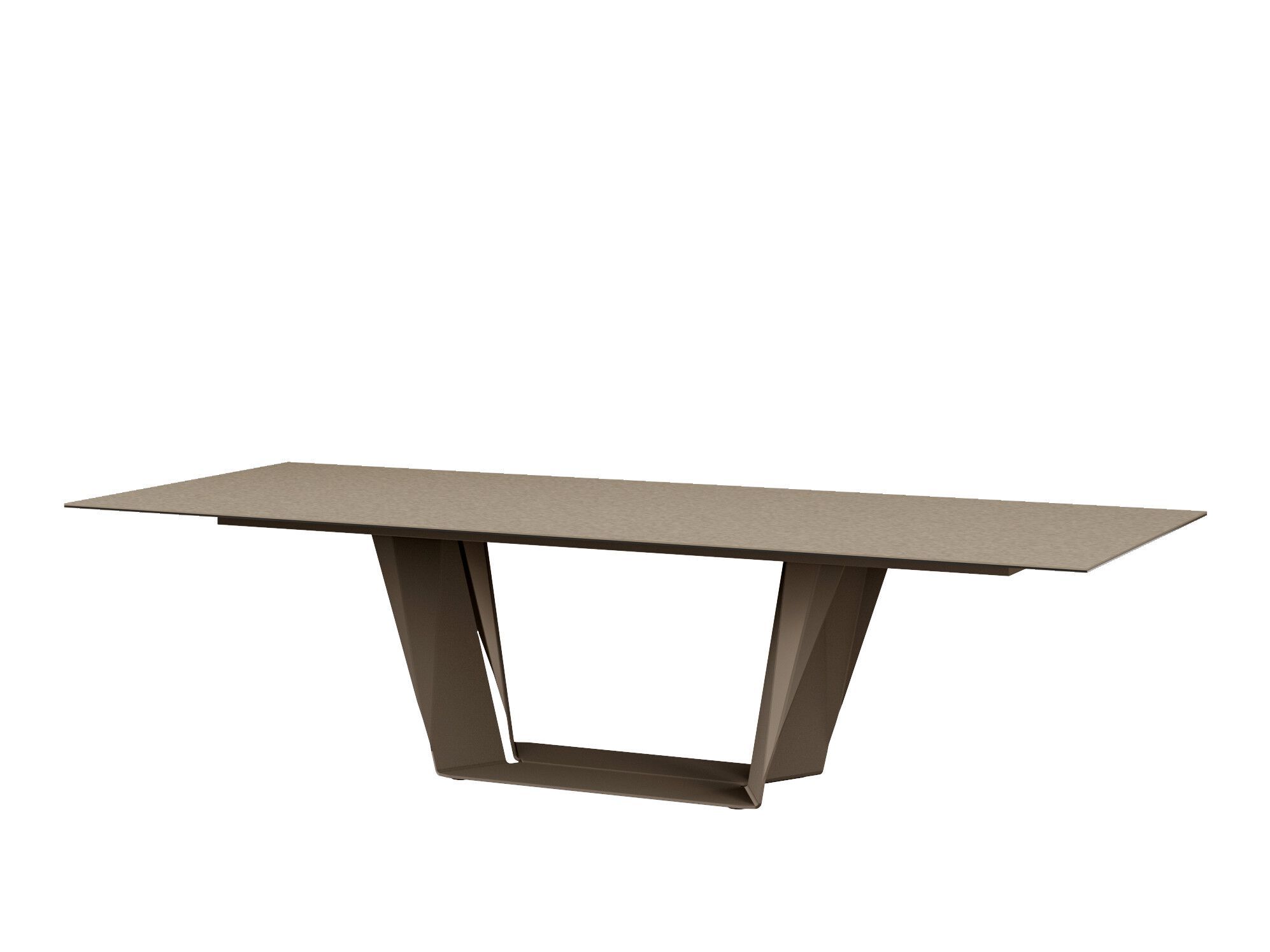 Прямоугольный керамический и стальной обеденный стол MOBLIBERICA Plec ARCH-00142562