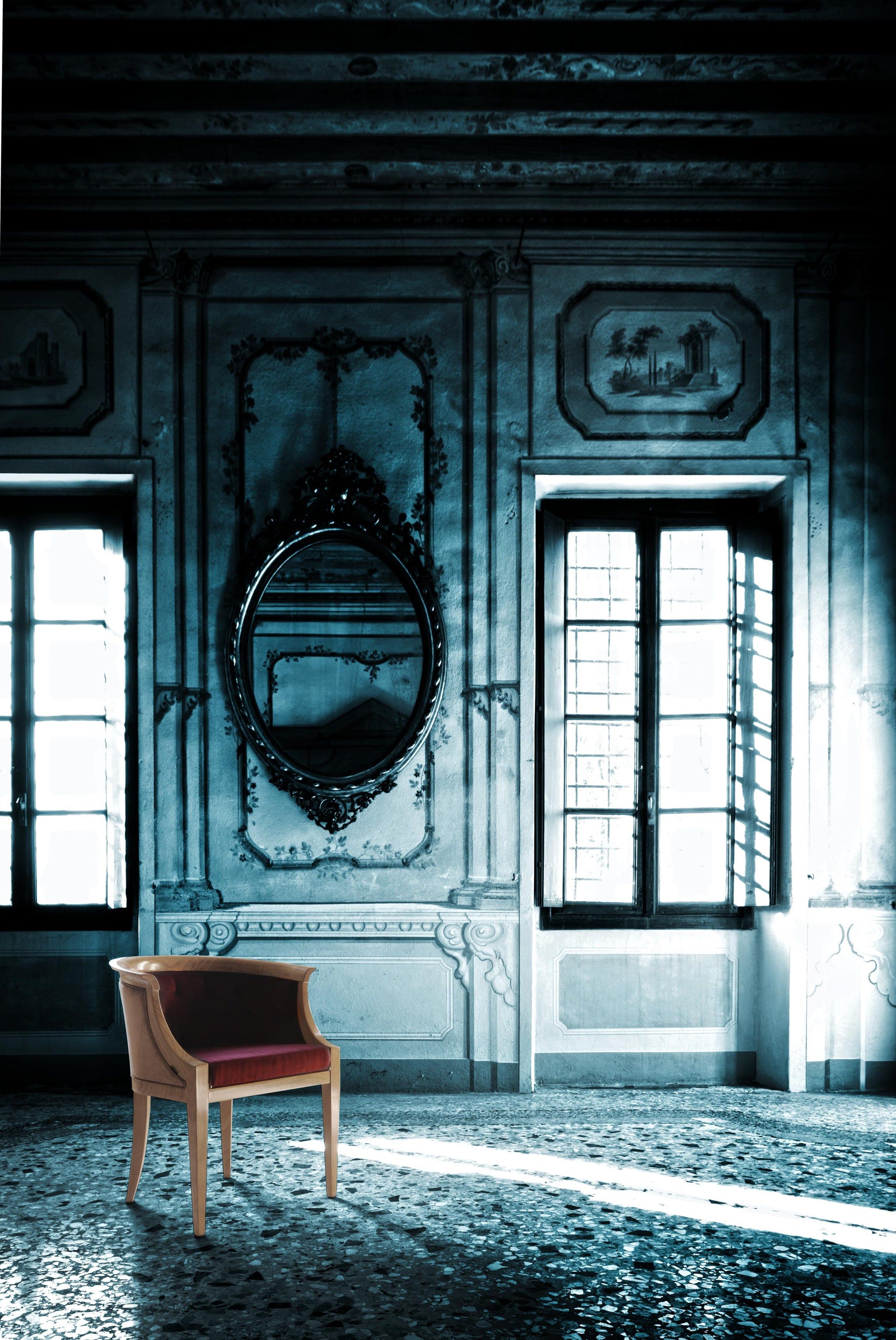 Вишневое кресло с подлокотниками Morelato современный ARCH-00099808 - Вид №1