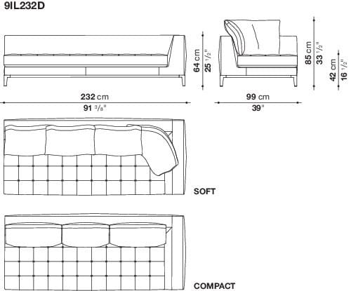 Угловой диван из ткани Maxalto Lucrezia Soft ARCH-00062457 - Вид №11