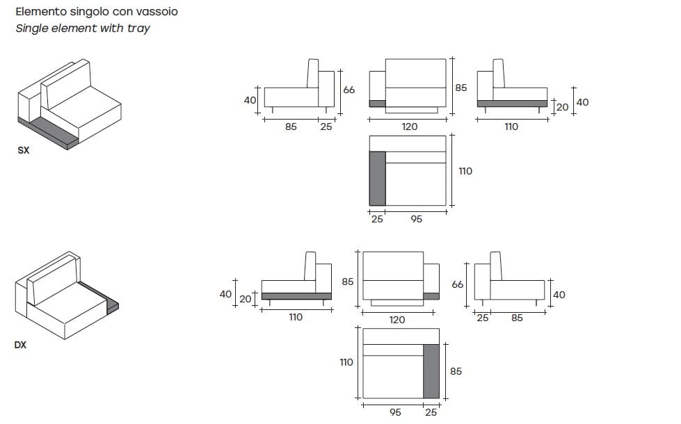 Линейный диван FIAM ITALIA CARRARA ARCH-00140908 - Вид №18