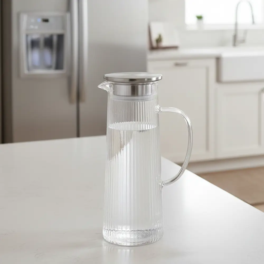 Кувшин Leonord 1.2 л с крышкой стекло цвет прозрачный Santreyd STLM-2076753