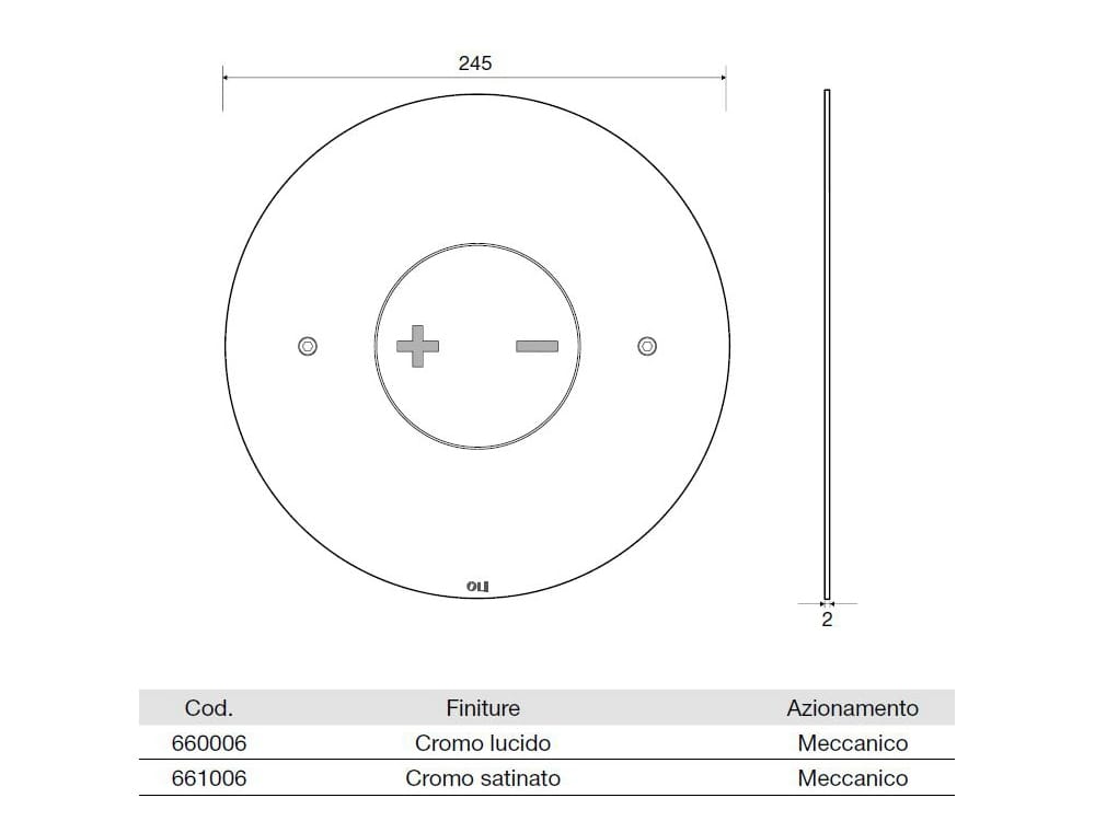 Панель управления унитазом из сатиновой стали OLI INO-X 06 ARCH-00022314 - Вид №4