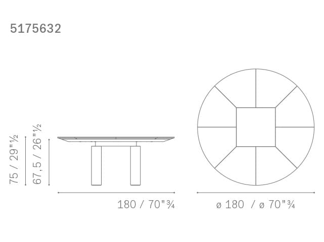 Круглый стол для встреч Poltrona Frau офис-системы управления ARCH-00152488 - Вид №4