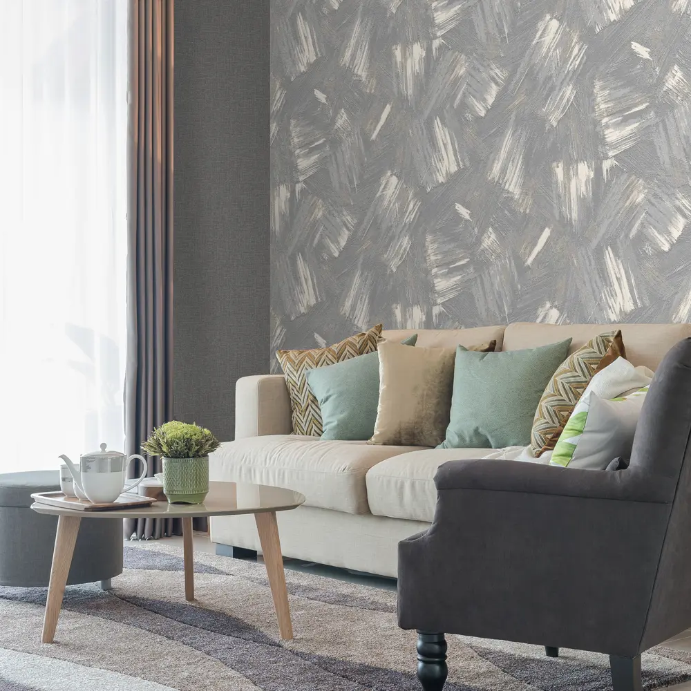 Обои флизелиновые Ateliero Soho серые 1.06 м AT38277-11 STLM-2025688 - Вид №3