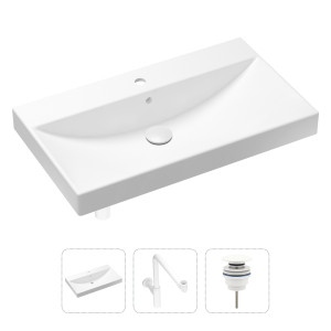 90704653 Раковина накладная 21520649 80см, с донным клапаном и сифоном Bathroom Sink STLM-0346431 LAVINIA BOHO