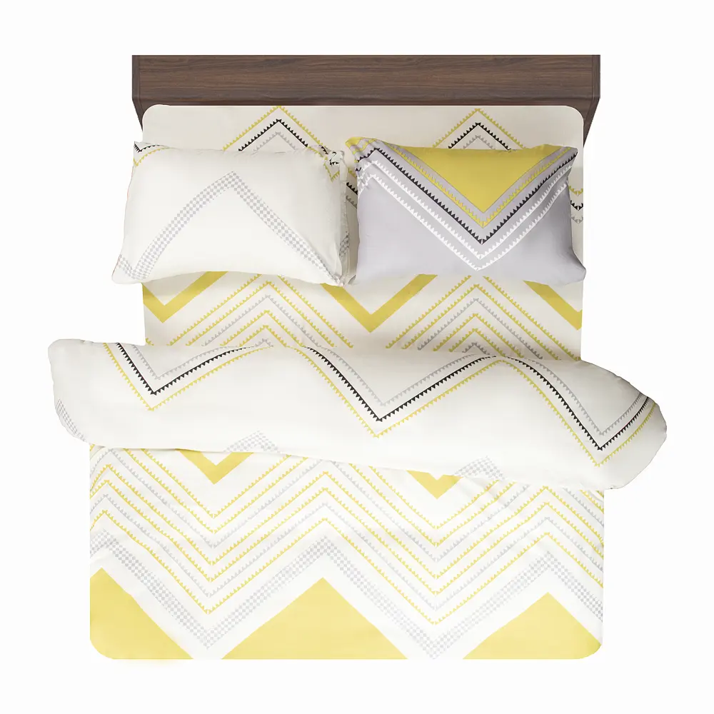 Комплект постельного белья Amore Mio Зип евро полисатин разноцветный STLM-2185081 - Вид №4