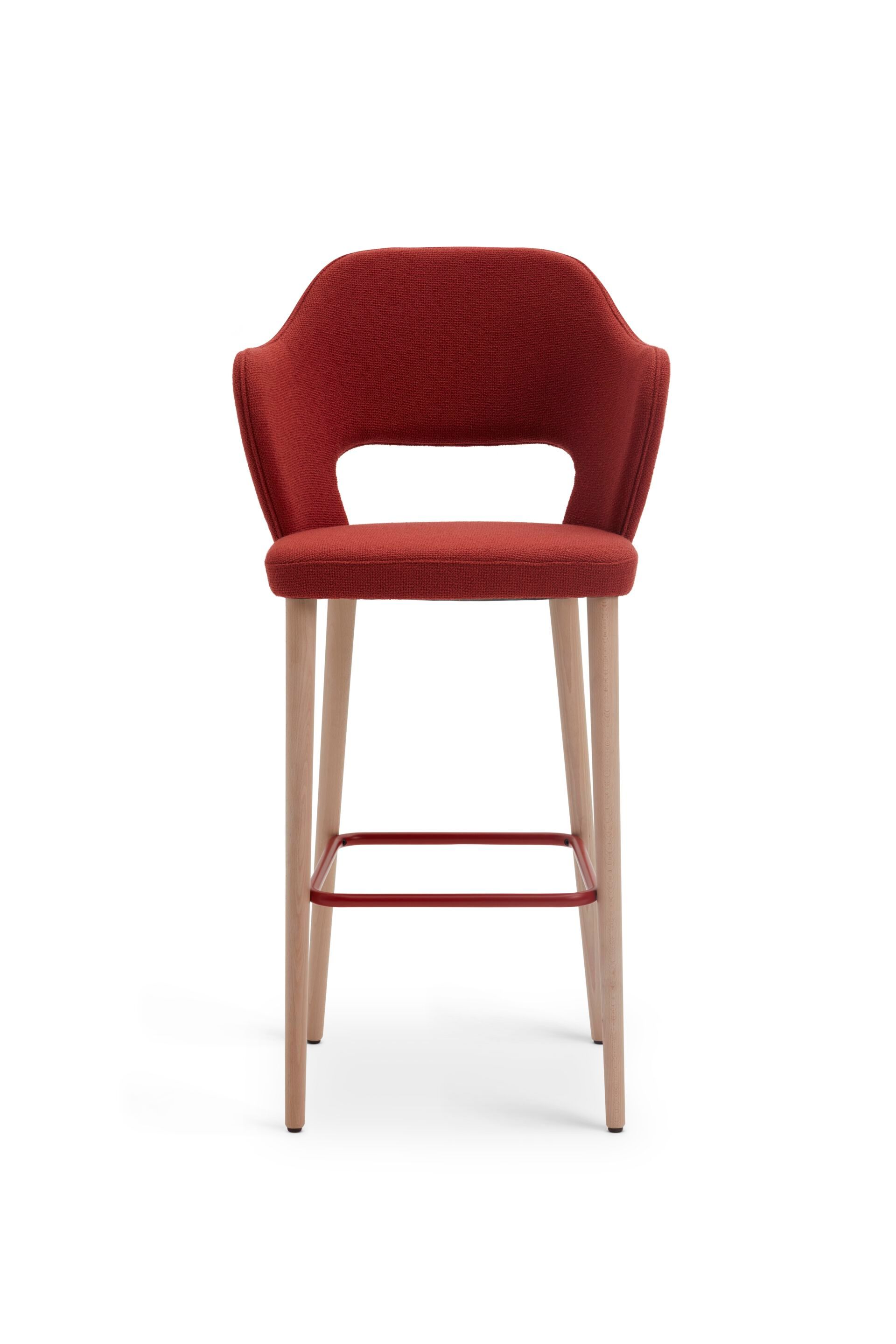 Высокий стул с тканевой подкладкой со спинкой Origins 1971 Quinn ARCH-00058701 - Вид №7