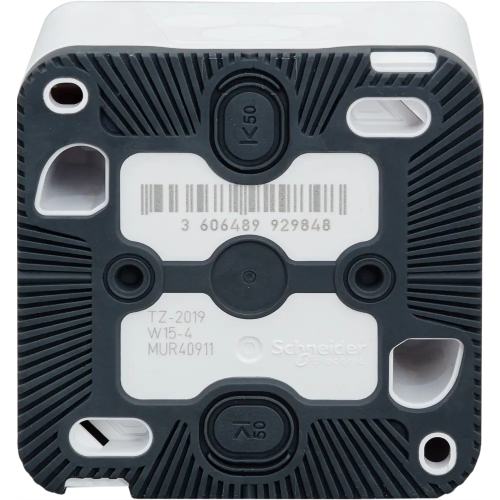 Розетка накладная влагозащищённая Schneider Electric Mureva Styl с заземлением со шторками IP55 цвет белый STLM-2127651 - Вид №4
