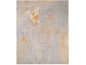 Прямоугольный ковер ручной работы из шерсти и шелка