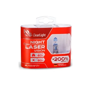 Комплект ламп H1 Clearlight 12В 55Ватт Night Laser Vision 2шт