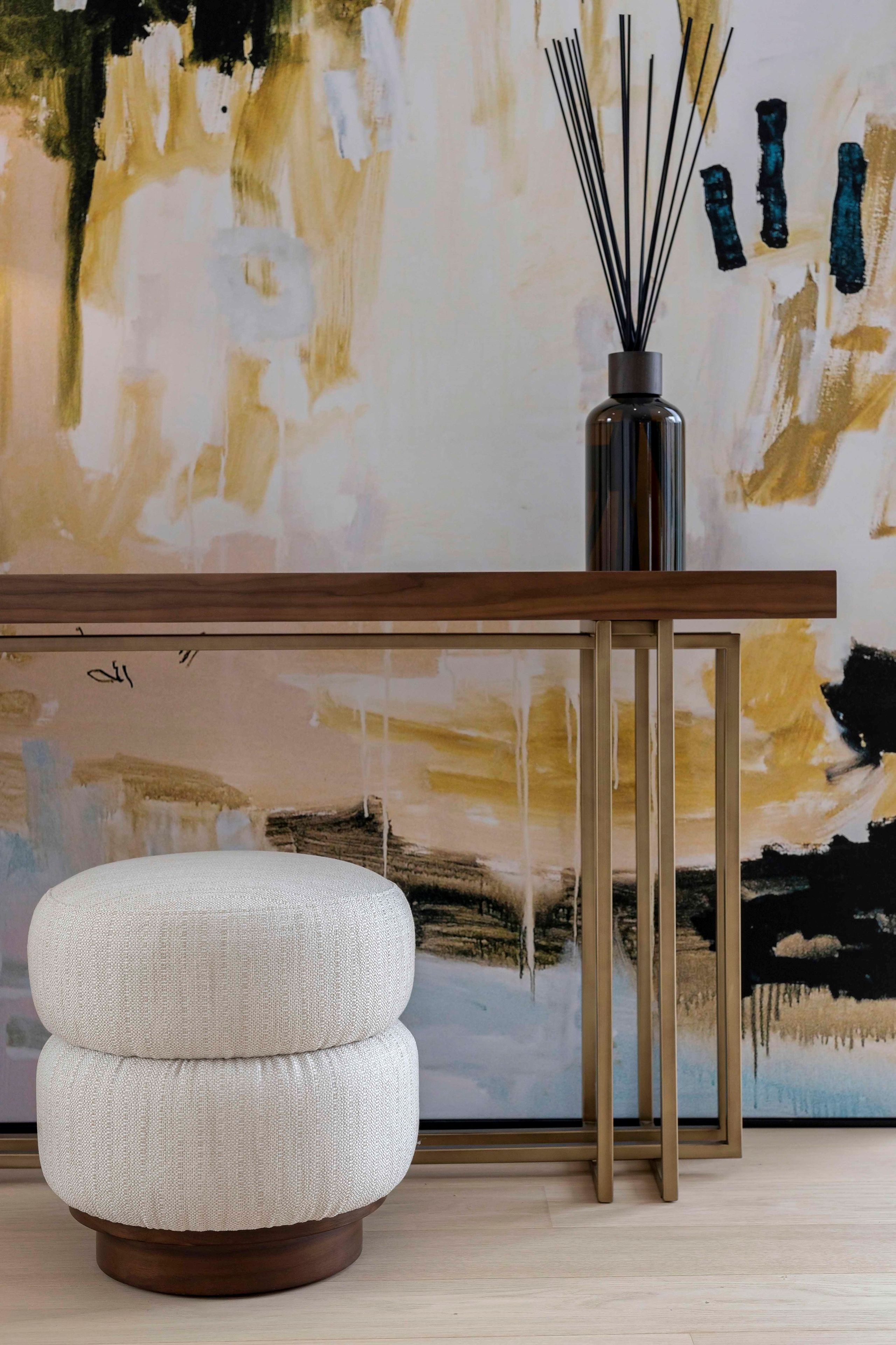 Прямоугольная консоль из нержавеющей стали и дерева Stylish Club ARCH-00094826 - Вид №10