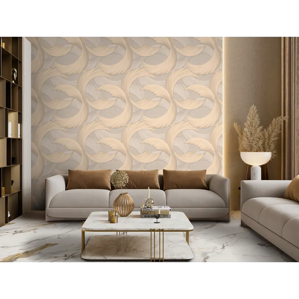 Обои флизелиновые Wallsecret Hypnotic пудровые 1.06 м 8962-29 STLM-2062105 - Вид №4