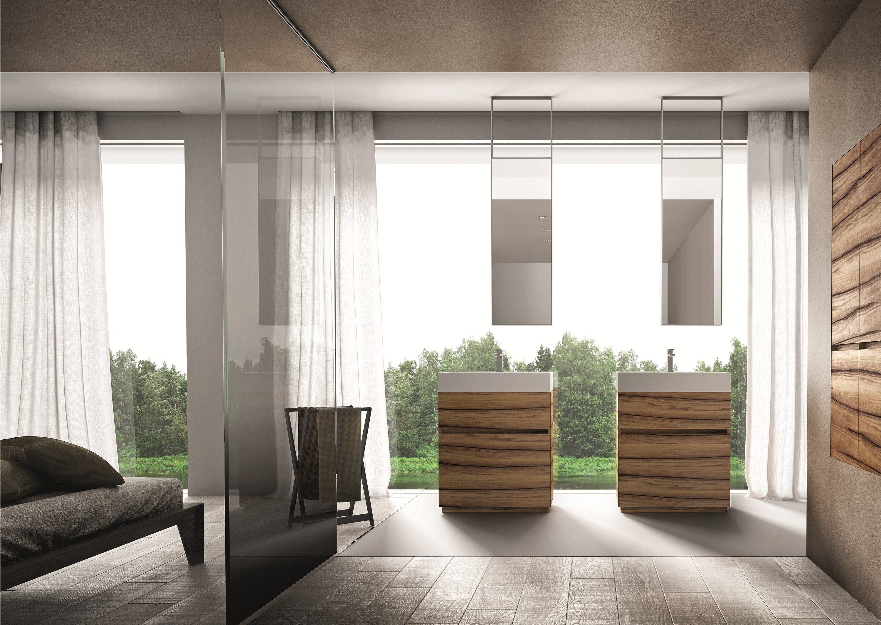 Шкаф для раковины из грецкого ореха Ideagroup Cubik ARCH-00134385 - Вид №2