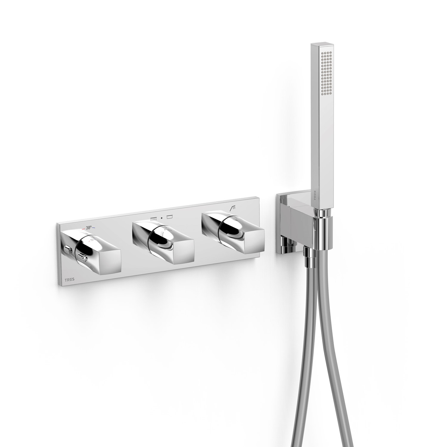 B-SYSTEM 3-ходовой встраиваемый термостатический смеситель B-system-30725301 TRES Thermostatic