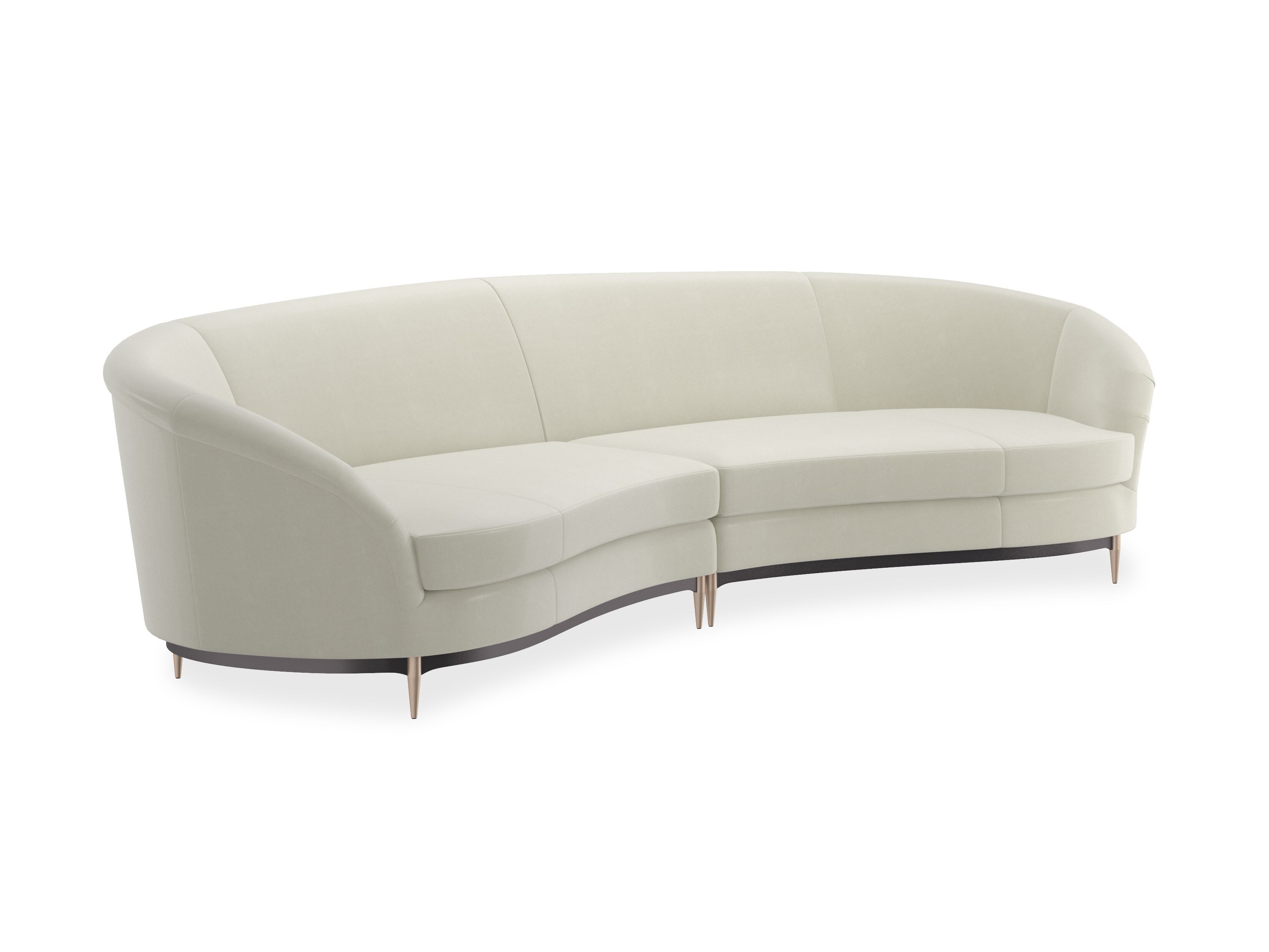 4-местный бархатный изогнутый диван Caracole Three'S Company Laf ARCH-00031414 - Вид №3