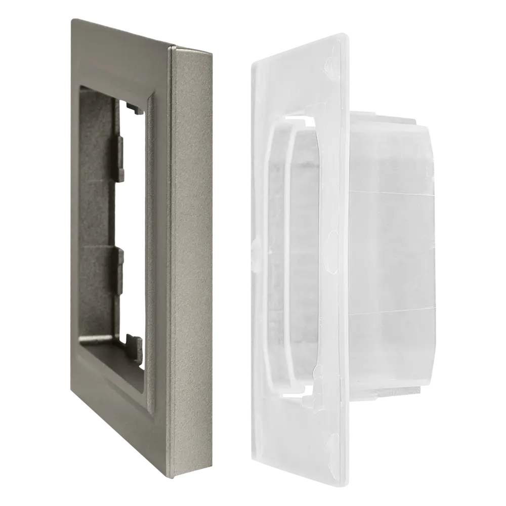 Рамка для розеток и выключателей IEK Brite 1 пост IP44 цвет сталь STLM-2136323 - Вид №3