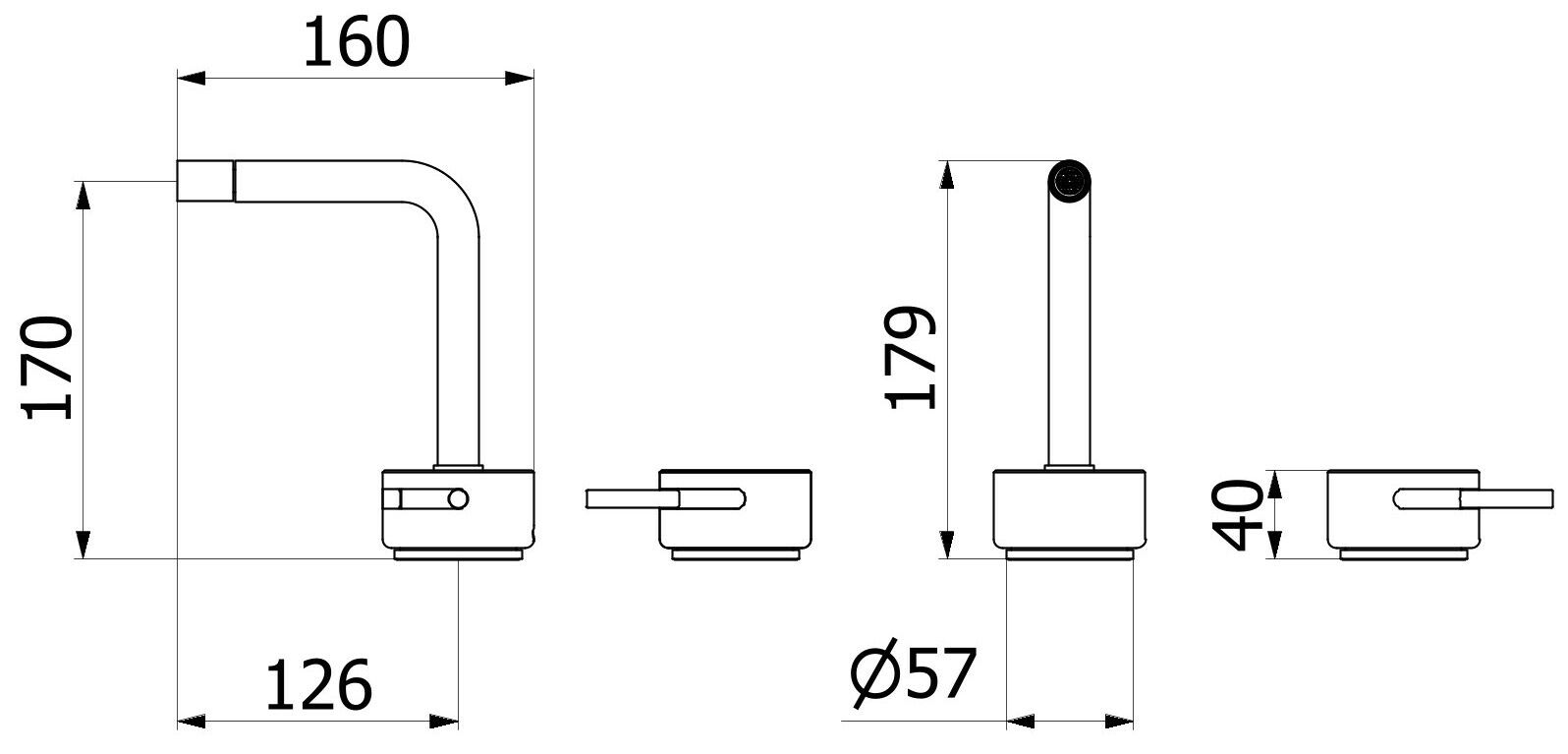 Смеситель для биде с 3 отверстиями для мраморной столешницы IB мрамор + мрамор Elle ARCH-00101784 - Вид №24