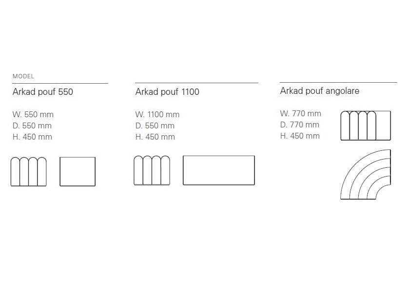 Модульная ткань пуф Zilio A&C Arkad ARCH-00074867 - Вид №17