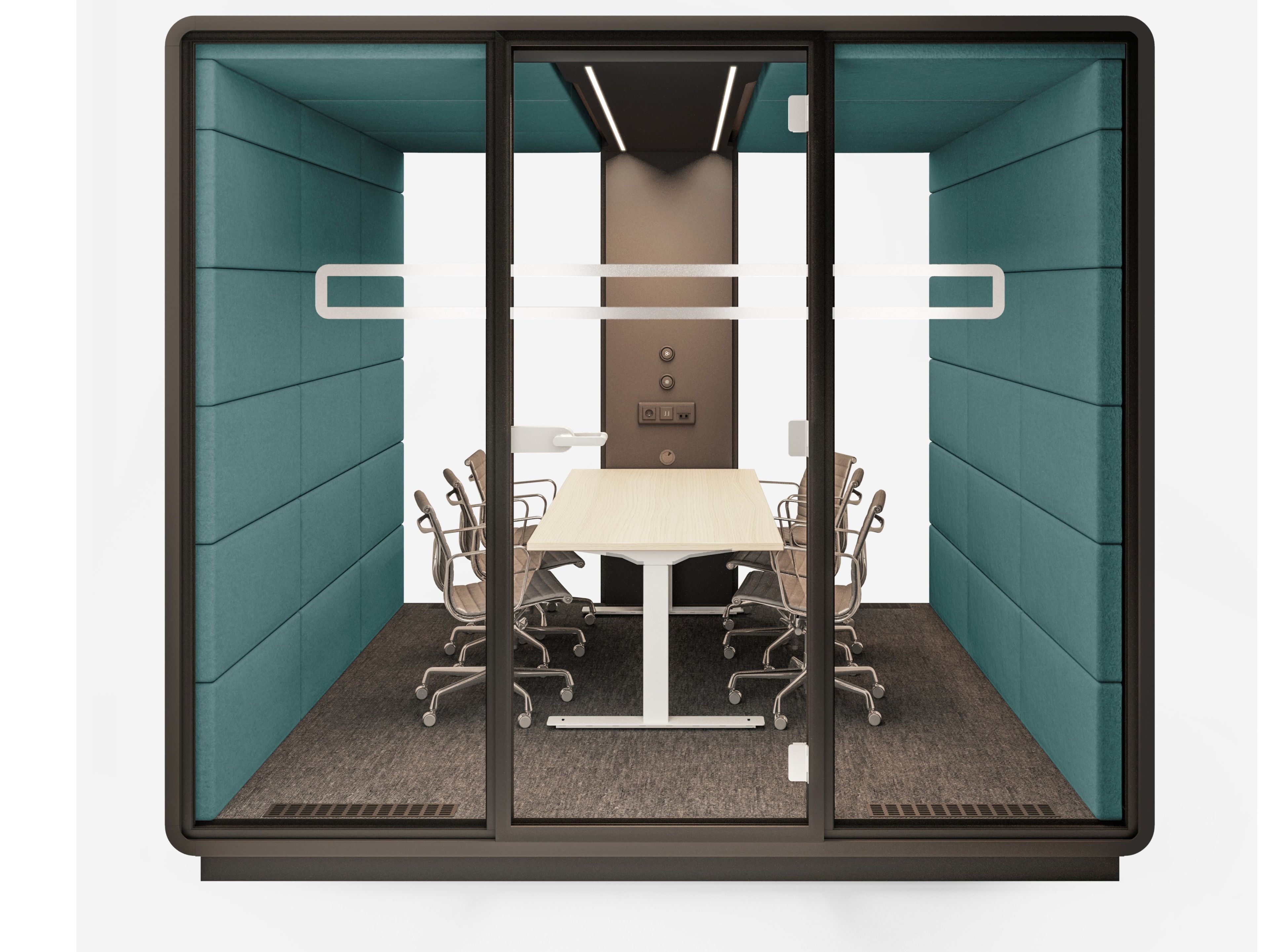 Многосторонняя акустическая офисная кабина со встроенным освещением Mikomax Smart Office Hushoffice ARCH-00059090 - Вид №2