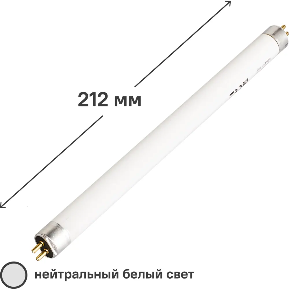 Лампа люминесцентная Osram T5 G5 6 Вт нейтральный белый свет 640 STLM-2040553 - Вид №1