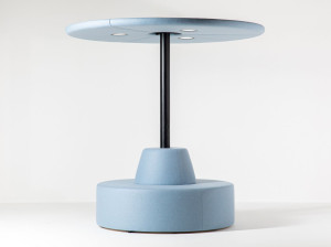 Тканевая скамья с USB-разъемом и спинкой