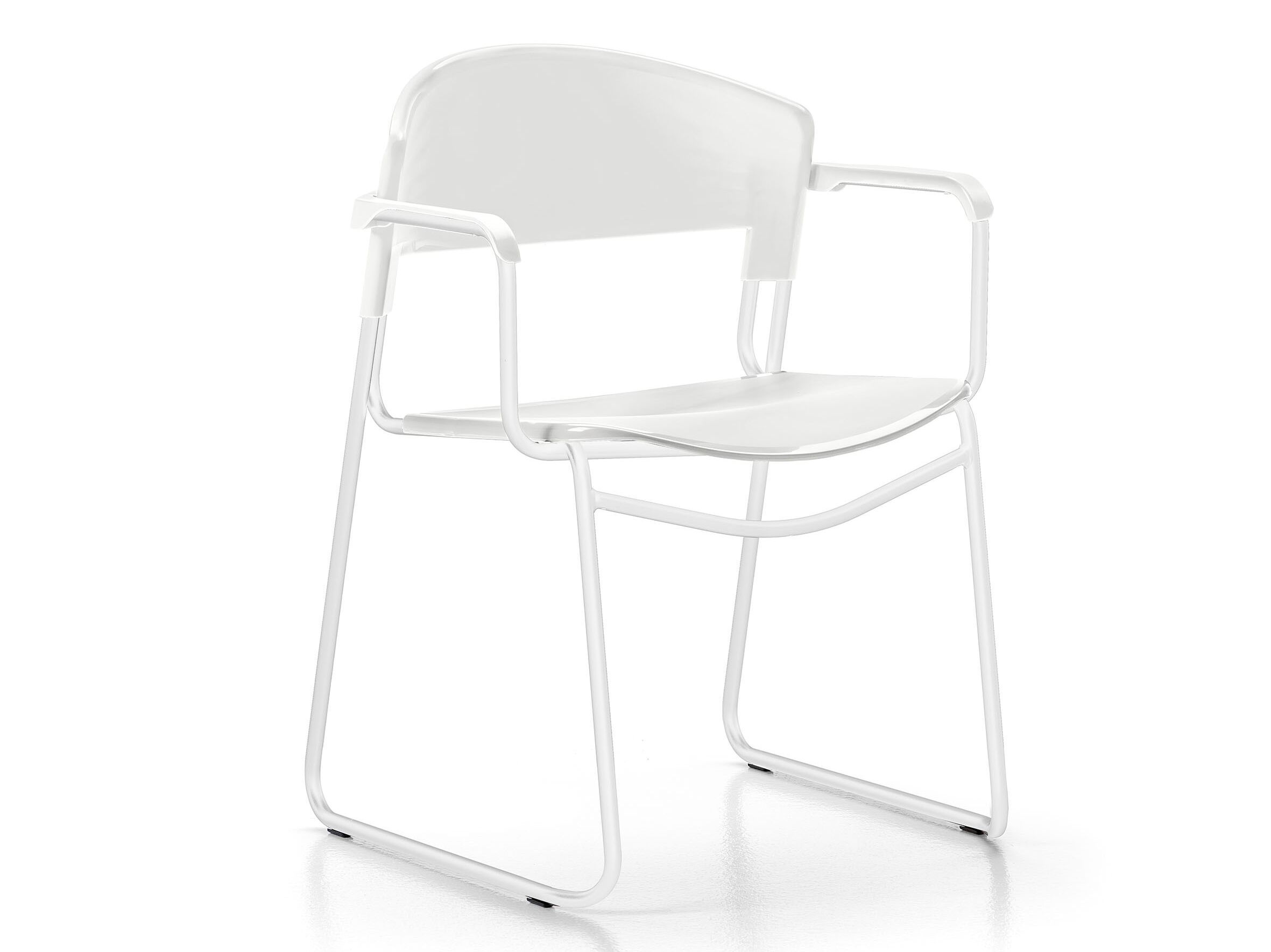 Штабелируемое кресло с подлокотниками из Biogreen® и стали BBB AGAIN ARCH-00033250 - Вид №3