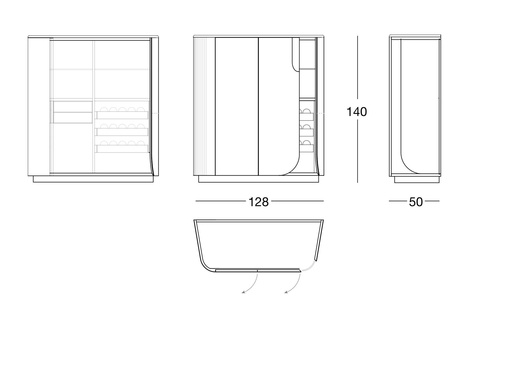Мобильный бар Longhi Blooming ARCH-00085881 - Вид №1