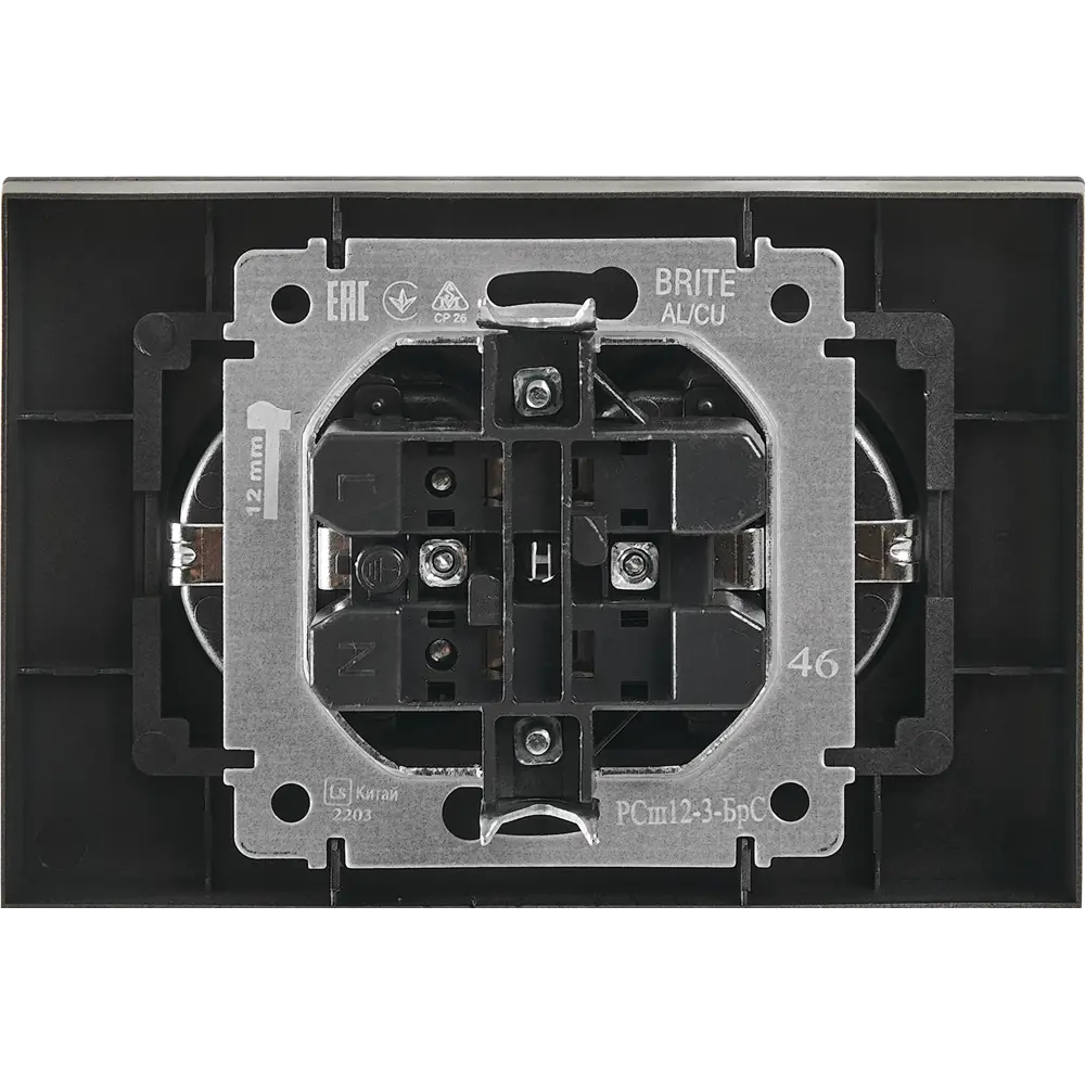 IEK Brite - двойная розетка с защитными шторками и заземлением 87761621 STLM-1107137 - Вид №3
