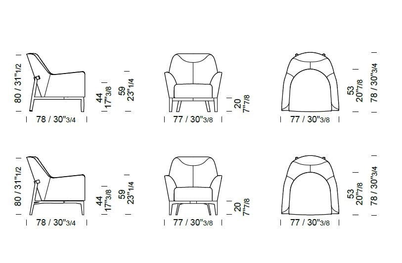 Бархатное кресло с подлокотниками Borzalino EVE PLUS ARCH-00083340 - Вид №6