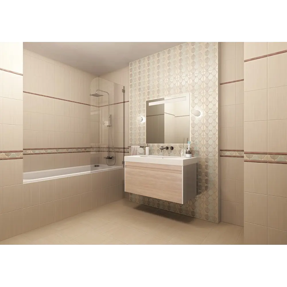 Бордюр Хельга «Листья», 20х5.7 см Kerama Marazzi STLM-2173408 - Вид №3